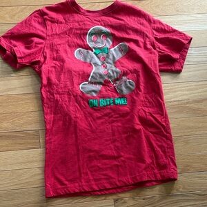 Red Gingerbread Graphic Kids T-Shirt